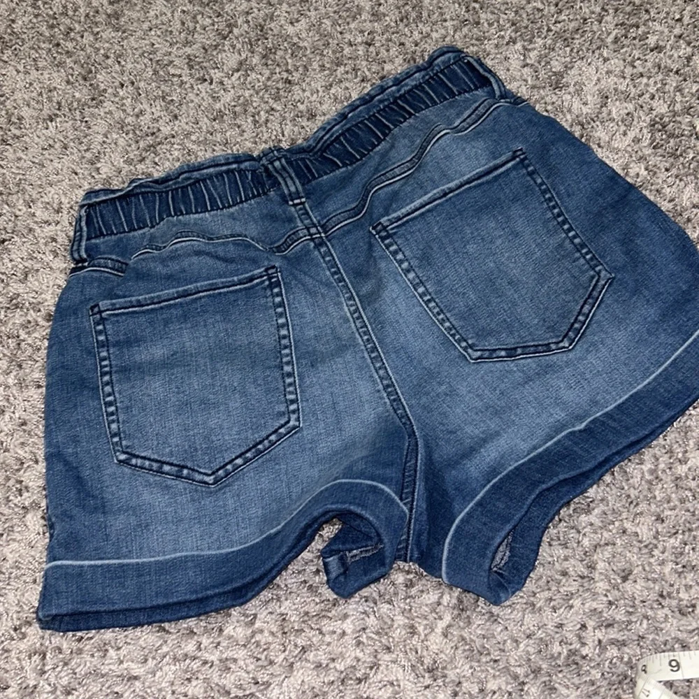 Sincerely Jules Denim‎ Paperbag Waist Shorts Blue Size 7 28 Cuffed